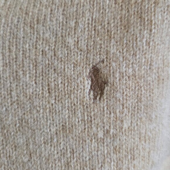 Ralph Lauren Black Label Tan V-Neck Sweater - Picture 4 of 4